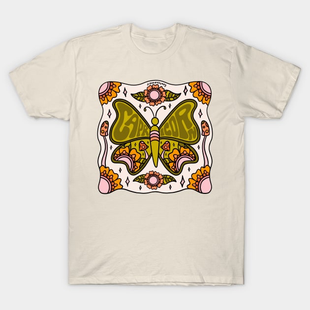 Capricorn Butterfly T-Shirt by Doodle by Meg